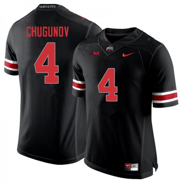 Ohio State Buckeyes #4 Chris Chugunov Men Alumni Jersey Blackout